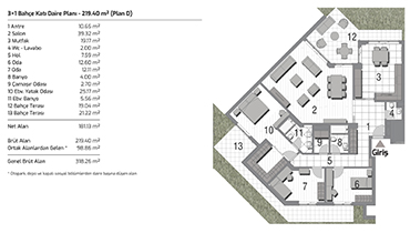 İnallar Hayat 2 4+1 Daire Planı